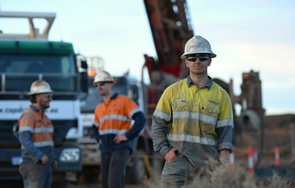 safety at topdrill shown by team members on an rc drill site