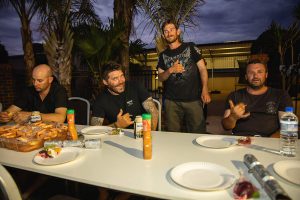 Image of team members laughing and enjoying the Topdrill christmas party