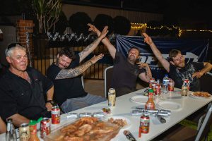 Image of Topdrill team members celebrating at the Christmas party